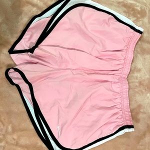 Pink Nike running shorts